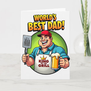 Grillende Held Vaderdag Kaart