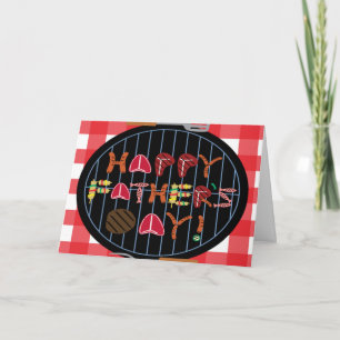 Griller des cartes de voeux de fête des pères