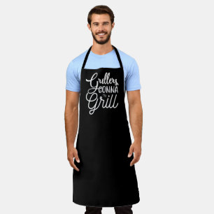 Grillers Gonna Grill BBQ Large Black Apron Schort