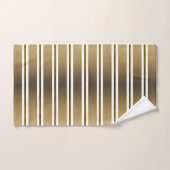 Grilles Or Et Lignes Noires Et Blanches (Serviette à main)