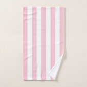 Grilles Verticales Bébé Rose Et Blanc Gratté (Serviette à main)