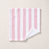 Grilles Verticales Bébé Rose Et Blanc Gratté (Gant de toilette)