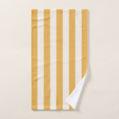 Grilles Verticales Moutarde Jaune Et Blanc Gratté (Serviette à main)