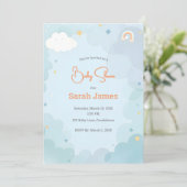 grillig Baby shower Kaart (Staand voorkant)