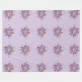 grillig bloemrooster fleece deken (Voorkant (Horizontaal))