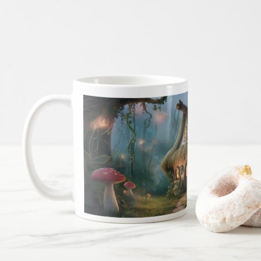 grillig boshuisje koffiemok (Met donut)