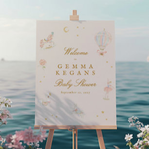 grillig botanisch baby shower welkomstbord poster
