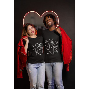 grillig danspaar minimalistisch romantisch t-shirt