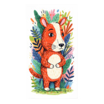 grillig dier omgeven door weelderig gebladerte