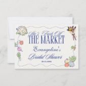 Grillig en vers van de markt bruidsmeisjestoestand bedankkaart (Achterkant)