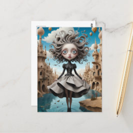 grillig geïllustreerd briefkaart