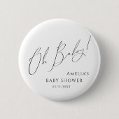 grillig genderneutraal oh Baby Ronde Button 5,7 Cm (Voorkant)