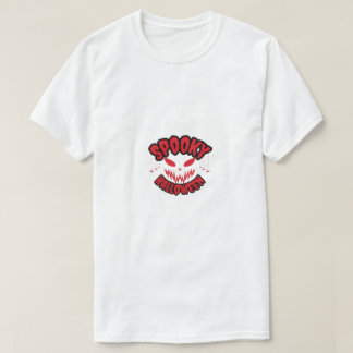 Grillig griezelig Halloween horror ontwerp T-shirt
