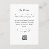 Grillig handgeschreven script | Details en QR-code Informatiekaartje (Voorkant)