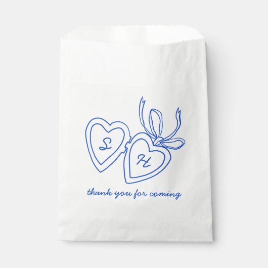 Grillig Hart Hanger Doodle Schets Modern MAAKBAAR Bedankzakje (Voorkant)