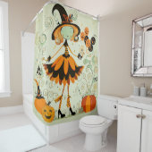 grillig/heks/pompoen/herfst douchegordijn (In situ)