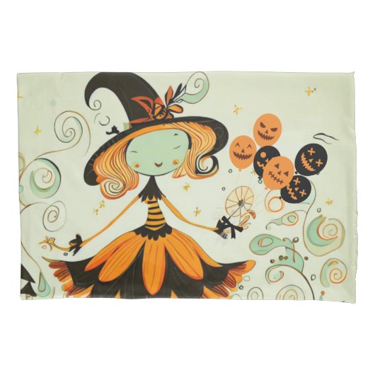 grillig/heks/pompoen/herfst kussensloop (Voorkant)