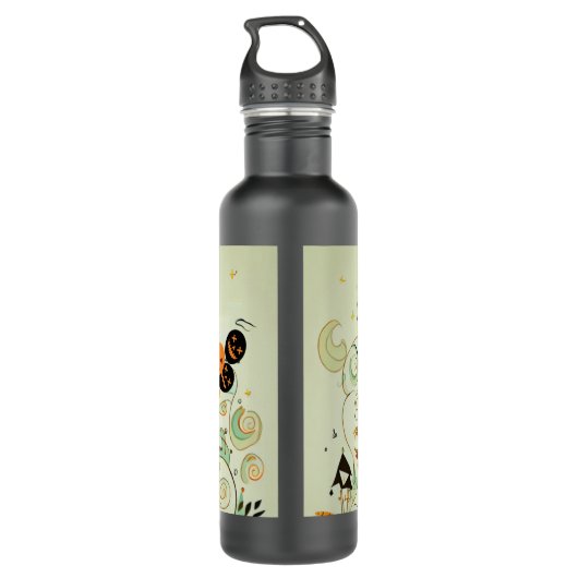 grillig/heks/pompoen/herfst waterfles (Achterkant)