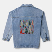 grillig kerstboombos denim jacket (Achterkant)