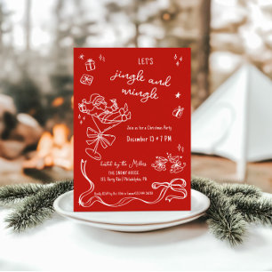 grillig kerstfeest kerstman grappige drink aankondiging