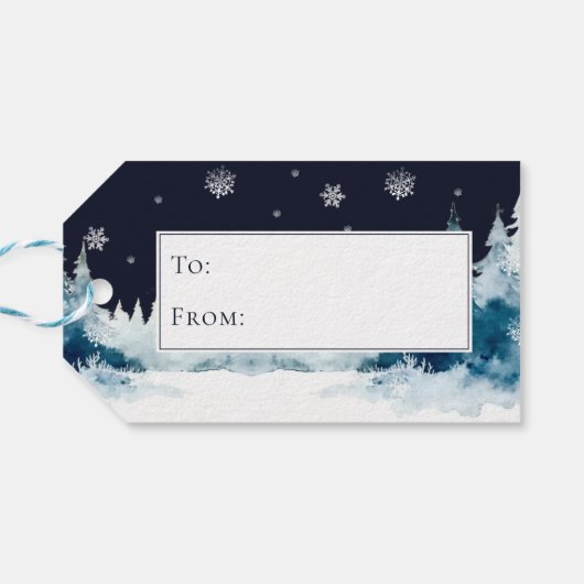 grillig kerstkonijn cadeaulabel (Achterkant Horizontaal)