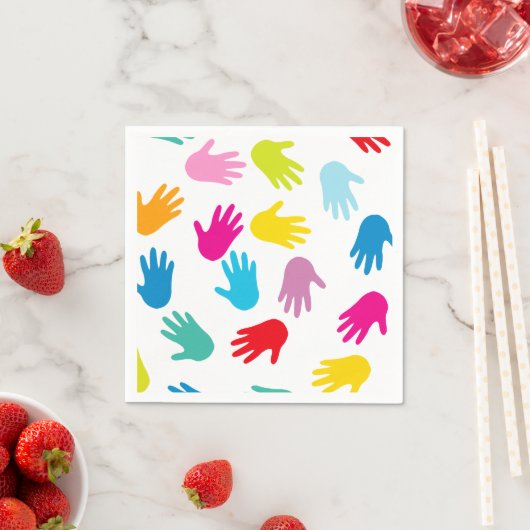 grillig kind hand Prints patroon Servetten (Insitu)