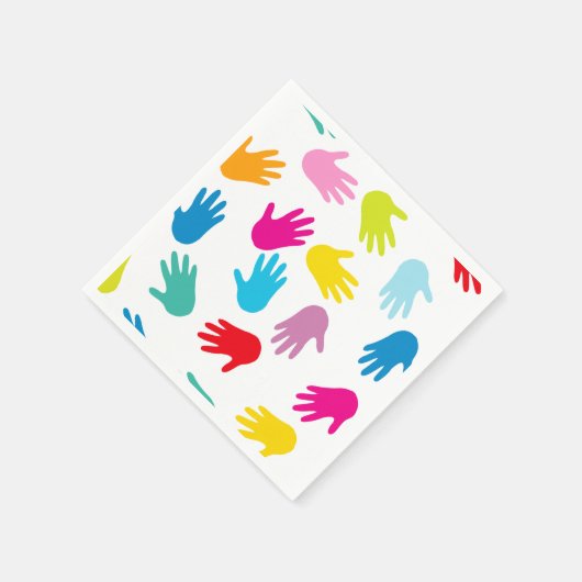 grillig kind hand Prints patroon Servetten (Hoek)