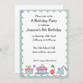 grillig Kind verjaardagsuitnodiging Kaart (Voorkant / Achterkant)