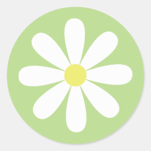 grillig madeliefje ronde sticker
