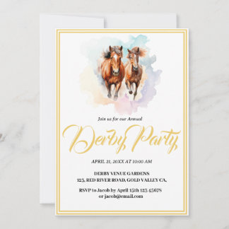 grillig modern design Horse Derby Kaart