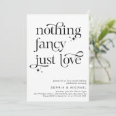 grillig niets Fancy gewoon liefde Casual bruiloft Kaart (Staand voorkant)