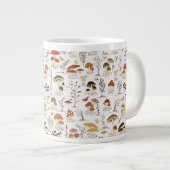 grillig paddenstoelenpatroon in het bos extra grote beker (Voorkant rechts)