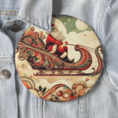 /grillig/santa/kerst ronde button 6,0 cm (In situ)