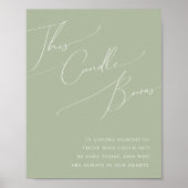 Grillig Schrift | Saliegroen Deze Kaars BrandT Poster (Voorkant)