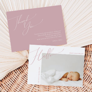 grillig stoffig Roos dank je wel Baby Aankondiging