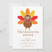 grillig turkije Thanksgiving uitnodiging (Voorkant)