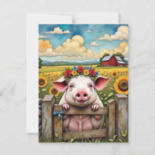 grillig varken briefkaart