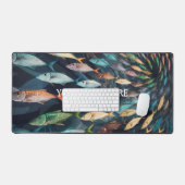 grillig vissenpatroon bureaumat (Keyboard & Muis)