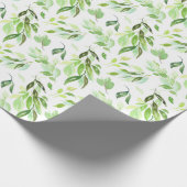 grillig Waterverf-bladpatroon Cadeaupapier (Hoek)