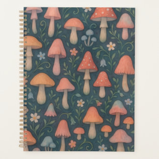 grillig Waterverf paddenstoelenpatroon Planner