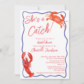 Grillig Zij is een vangst Rood kust bruidsdouche Kaart (Voorkant)