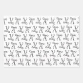 grillig zwart-wit trendy hand getekend inpakpapier vel (Voorkant 3)