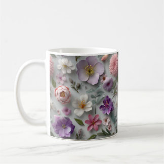 grillige 3D Wildflower in roze en Paarse kleuren Koffiemok