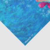 grillige Abstracte vis nautische kustontkoppeling Tissuepapier (Detail)