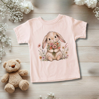 Grillige Baby Konijn Bloemen Peuter Meisjes Cadeau