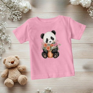 Grillige Baby Panda Bloemen Baby Peuter Meisjes