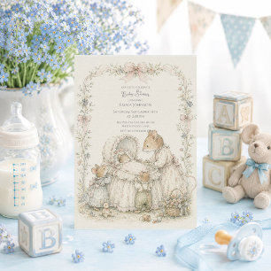 Grillige babyfeestmuizen kaart