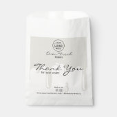 grillige bakkerij bakken goederen Logo Grey Drip Bedankzakje (Voorkant)