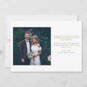 grillige Bedankt | Trouwfoto en gouden script (Achterkant)