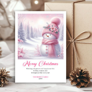 Grillige Besneeuwde Bos Kinderen Digitale Kerstkaa Feestdagenkaart